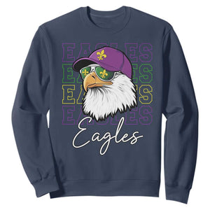 Mardi Gras Eagles Sweatshirt 2025 Champs NOLA Louisiana TS02 Navy Print Your Wear