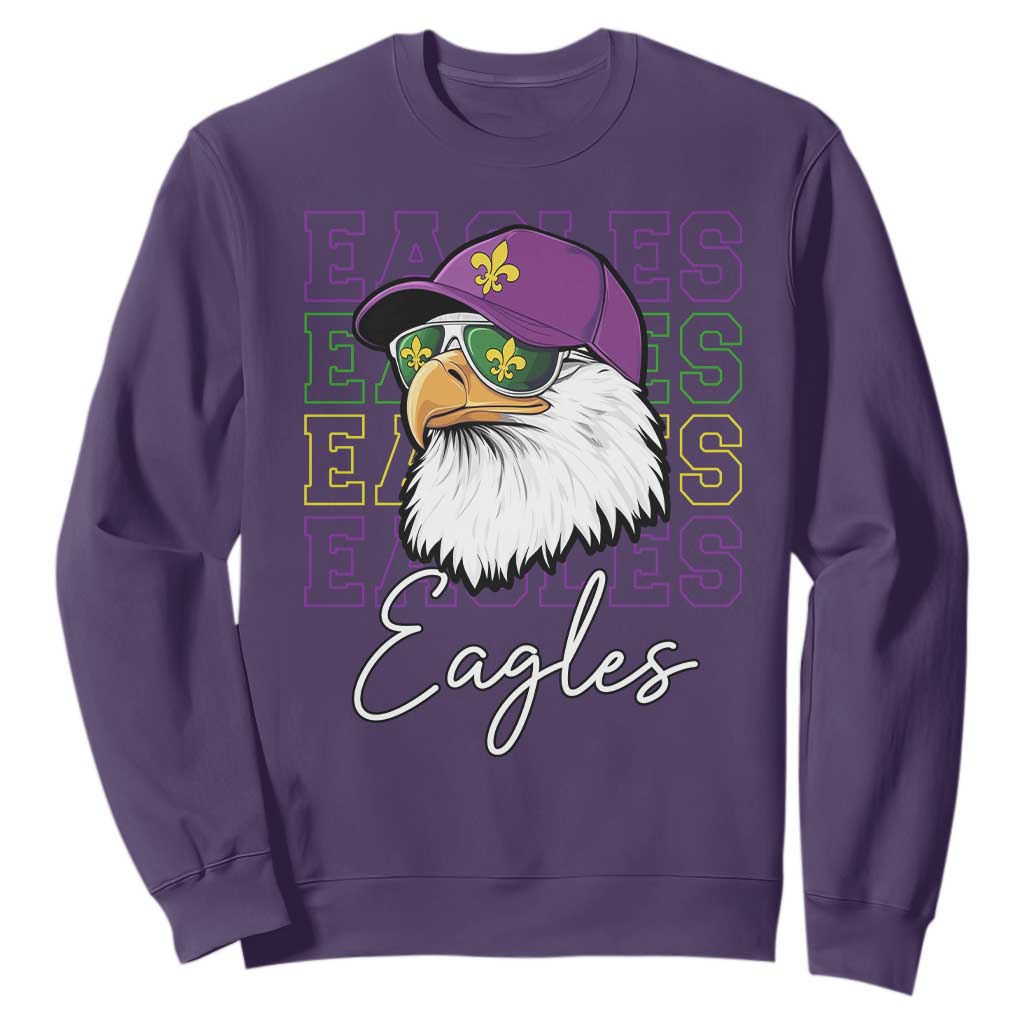Mardi Gras Eagles Sweatshirt 2025 Champs NOLA Louisiana TS02 Purple Print Your Wear
