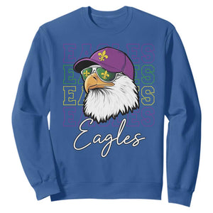 Mardi Gras Eagles Sweatshirt 2025 Champs NOLA Louisiana TS02 Royal Blue Print Your Wear