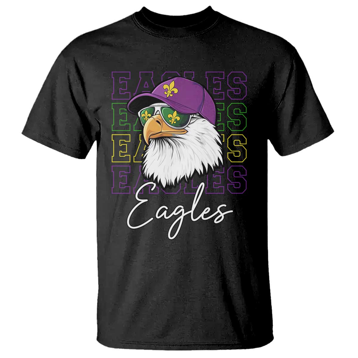 Mardi Gras Eagles T Shirt 2025 Champs NOLA Louisiana TS02 Black Print Your Wear