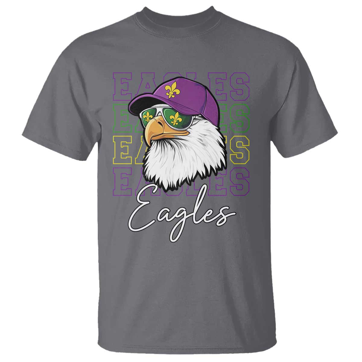 Mardi Gras Eagles T Shirt 2025 Champs NOLA Louisiana TS02 Charcoal Print Your Wear