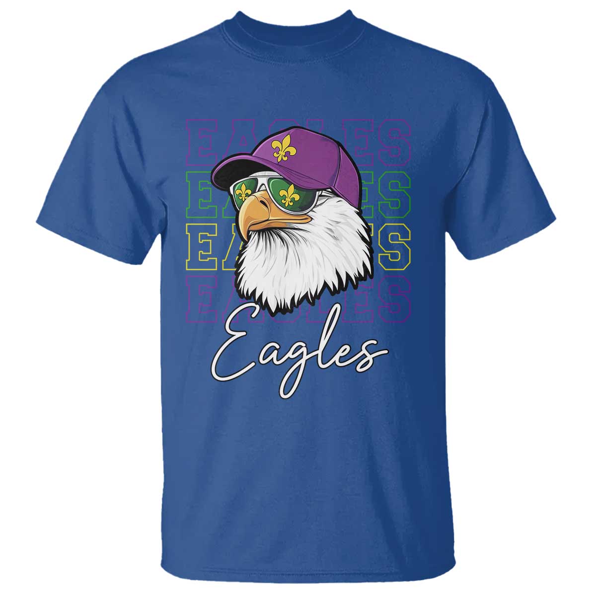 Mardi Gras Eagles T Shirt 2025 Champs NOLA Louisiana TS02 Royal Blue Print Your Wear