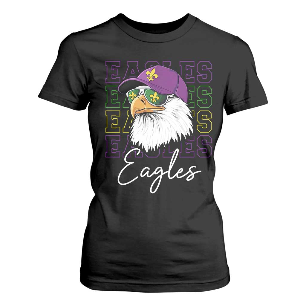Mardi Gras Eagles T Shirt For Women 2025 Champs NOLA Louisiana TS02 Black Print Your Wear
