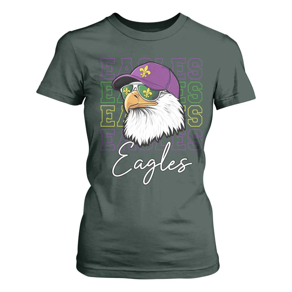 Mardi Gras Eagles T Shirt For Women 2025 Champs NOLA Louisiana TS02 Dark Forest Green Print Your Wear