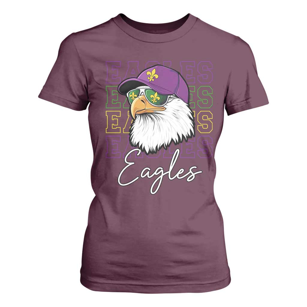 Mardi Gras Eagles T Shirt For Women 2025 Champs NOLA Louisiana TS02 Maroon Print Your Wear