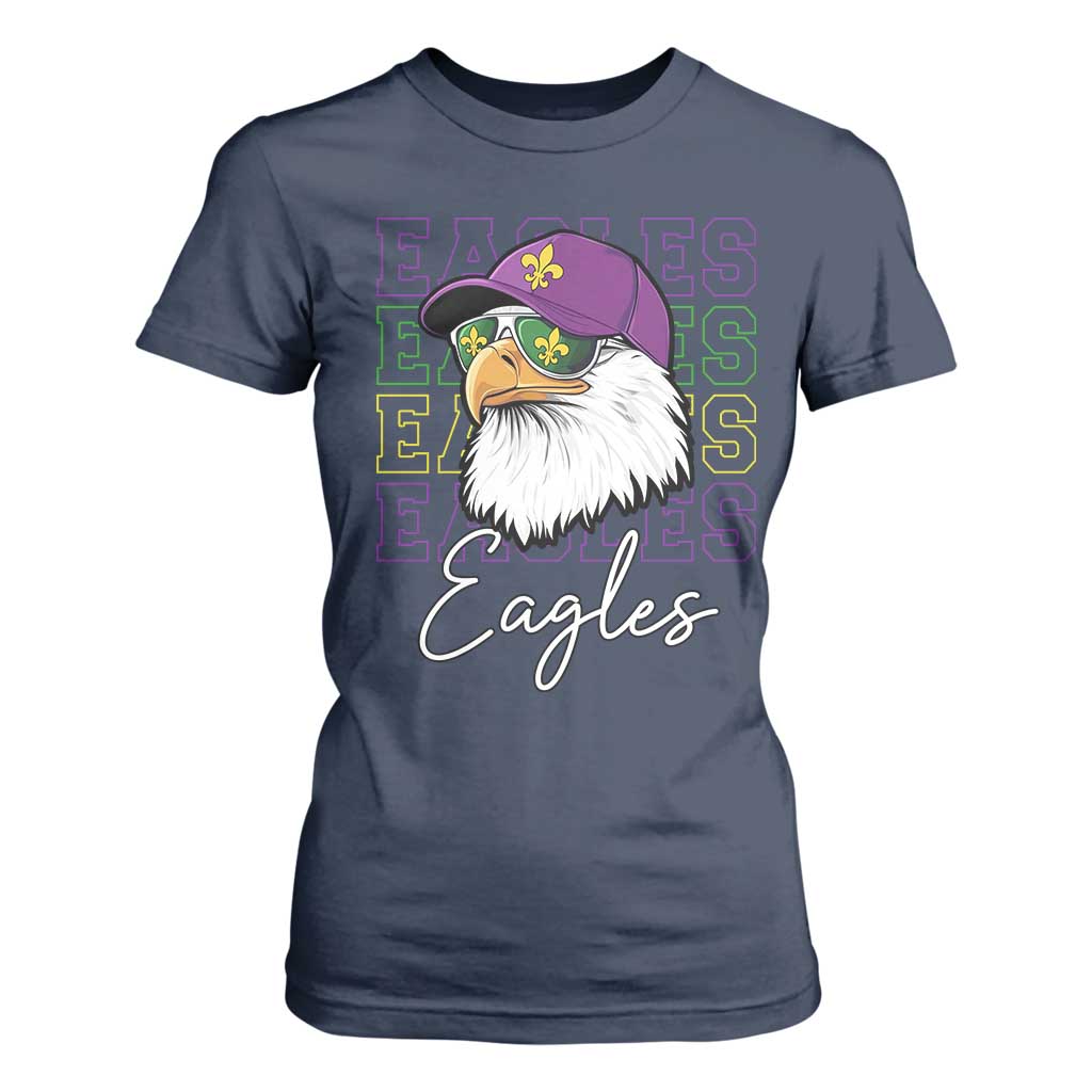 Mardi Gras Eagles T Shirt For Women 2025 Champs NOLA Louisiana TS02 Navy Print Your Wear