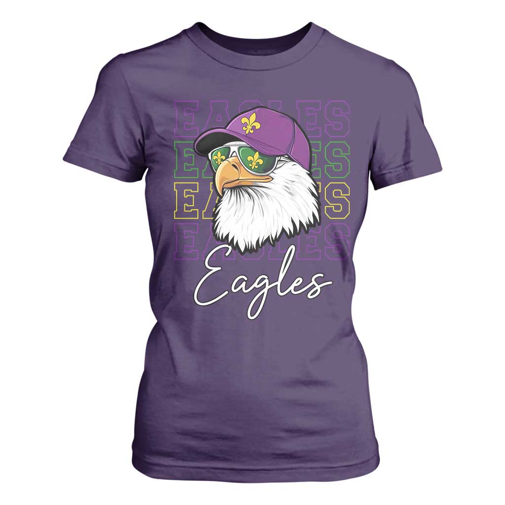 Mardi Gras Eagles T Shirt For Women 2025 Champs NOLA Louisiana TS02 Purple Print Your Wear