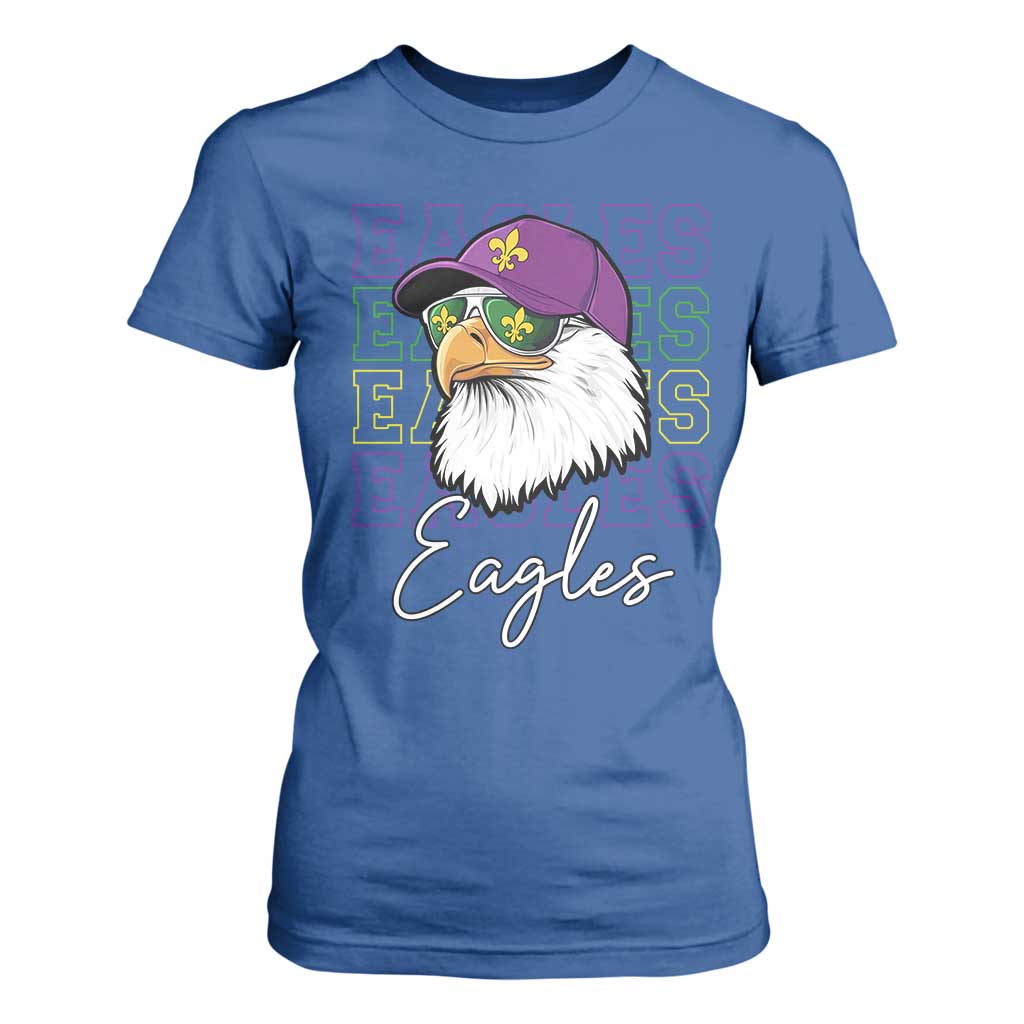 Mardi Gras Eagles T Shirt For Women 2025 Champs NOLA Louisiana TS02 Royal Blue Print Your Wear