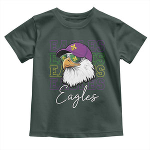 Mardi Gras Eagles Toddler T Shirt 2025 Champs NOLA Louisiana TS02 Dark Forest Green Print Your Wear