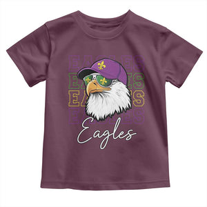 Mardi Gras Eagles Toddler T Shirt 2025 Champs NOLA Louisiana TS02 Maroon Print Your Wear