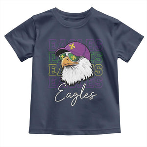 Mardi Gras Eagles Toddler T Shirt 2025 Champs NOLA Louisiana TS02 Navy Print Your Wear