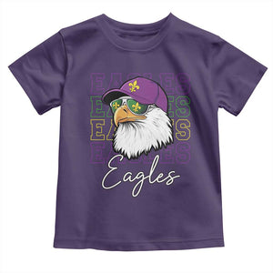 Mardi Gras Eagles Toddler T Shirt 2025 Champs NOLA Louisiana TS02 Purple Print Your Wear