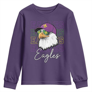 Mardi Gras Eagles Youth Sweatshirt 2025 Champs NOLA Louisiana TS02 Purple Print Your Wear