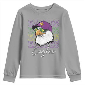 Mardi Gras Eagles Youth Sweatshirt 2025 Champs NOLA Louisiana TS02 Sport Gray Print Your Wear