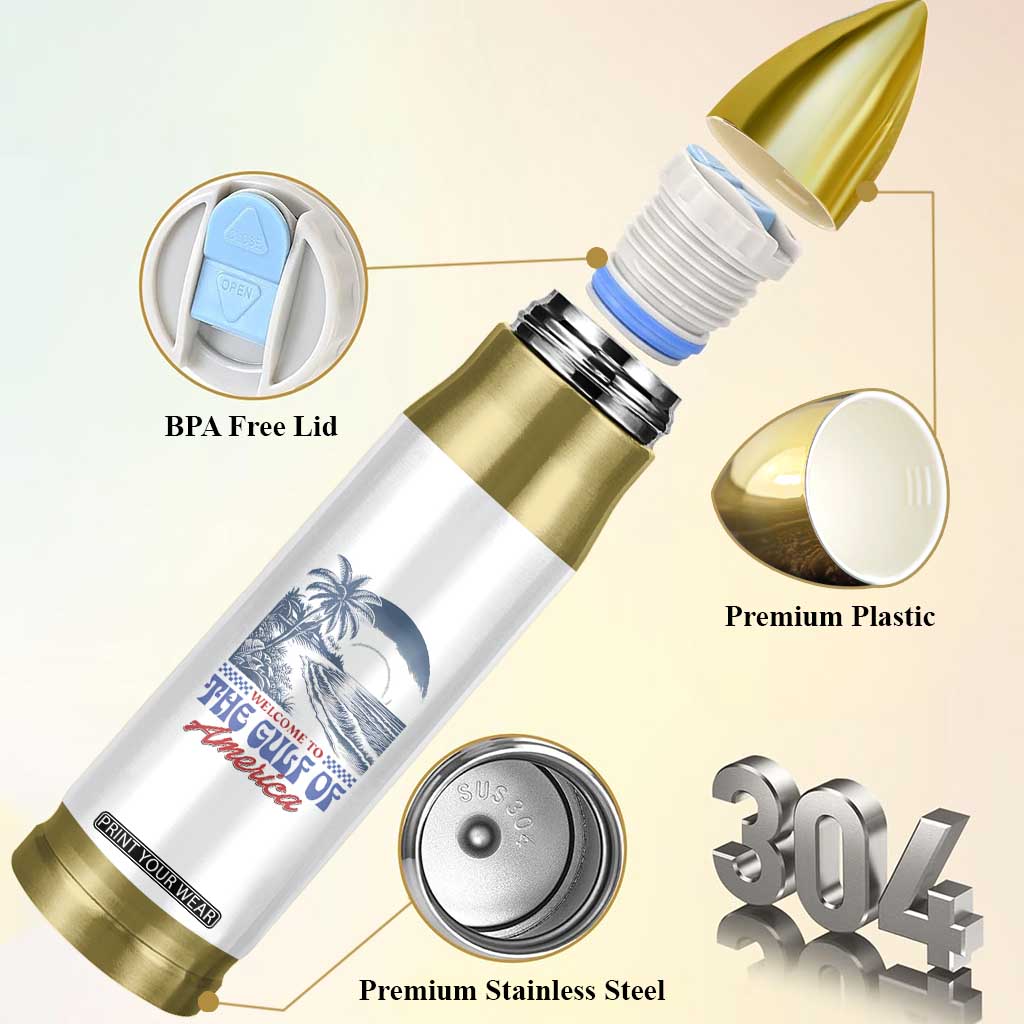 Welcome To America's Gulf Bullet Tumbler Retro Vintage Beach TS02 Print Your Wear