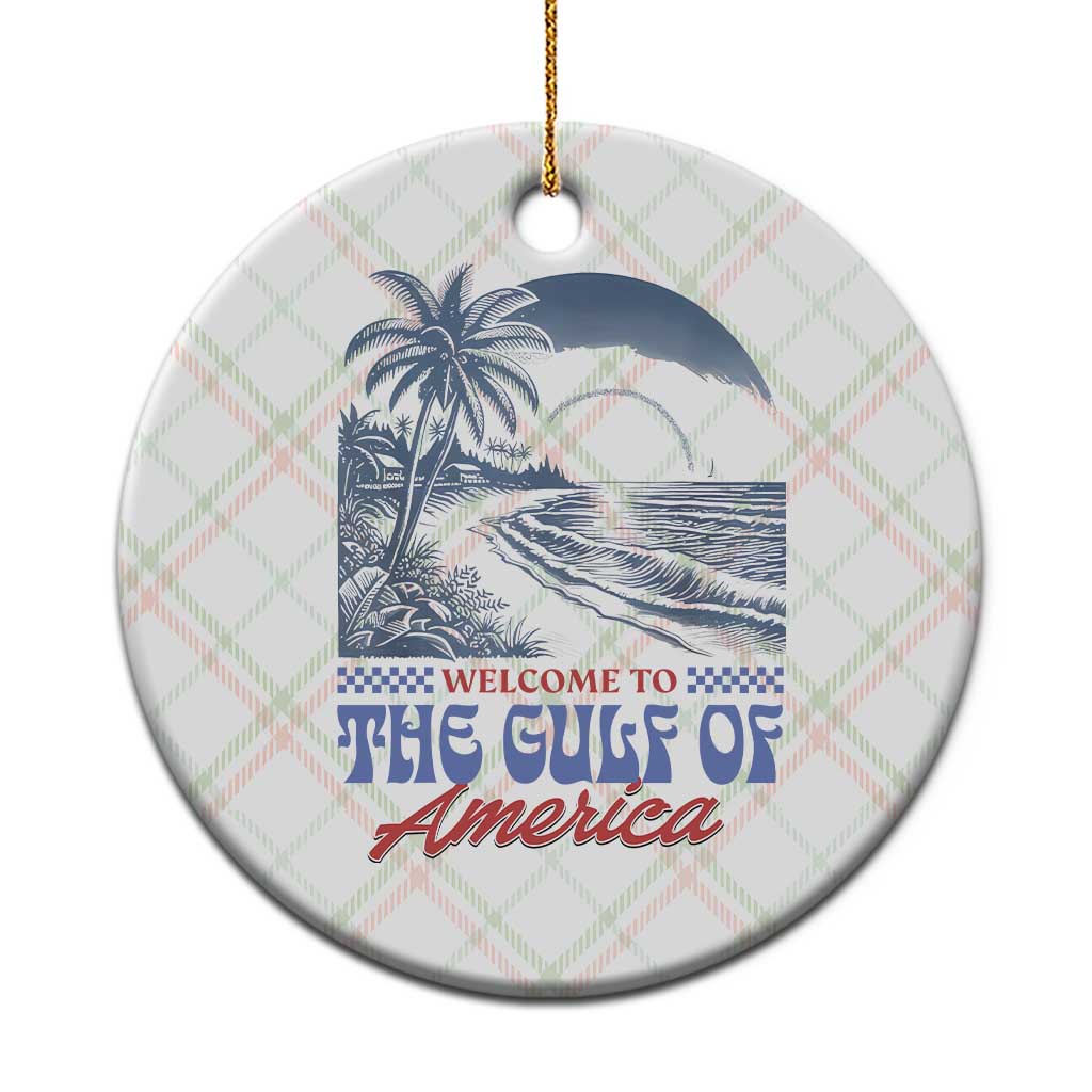 Welcome To America's Gulf Ceramic Ornament Retro Vintage Beach TS02 1pc Christmas Plaid Print Your Wear