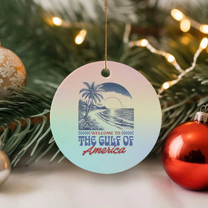 Welcome To America's Gulf Ceramic Ornament Retro Vintage Beach TS02 1pc Pastel Print Your Wear