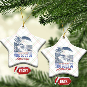 Welcome To America's Gulf Ceramic Ornament Retro Vintage Beach TS02 Print Your Wear