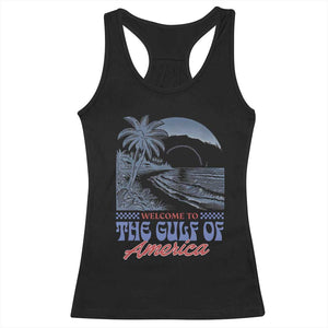 Welcome To America's Gulf Racerback Tank Top Retro Vintage Beach TS02 Black Print Your Wear