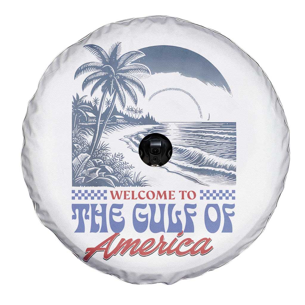Welcome To America's Gulf Spare Tire Cover Retro Vintage Beach TS02 Print Your Wear