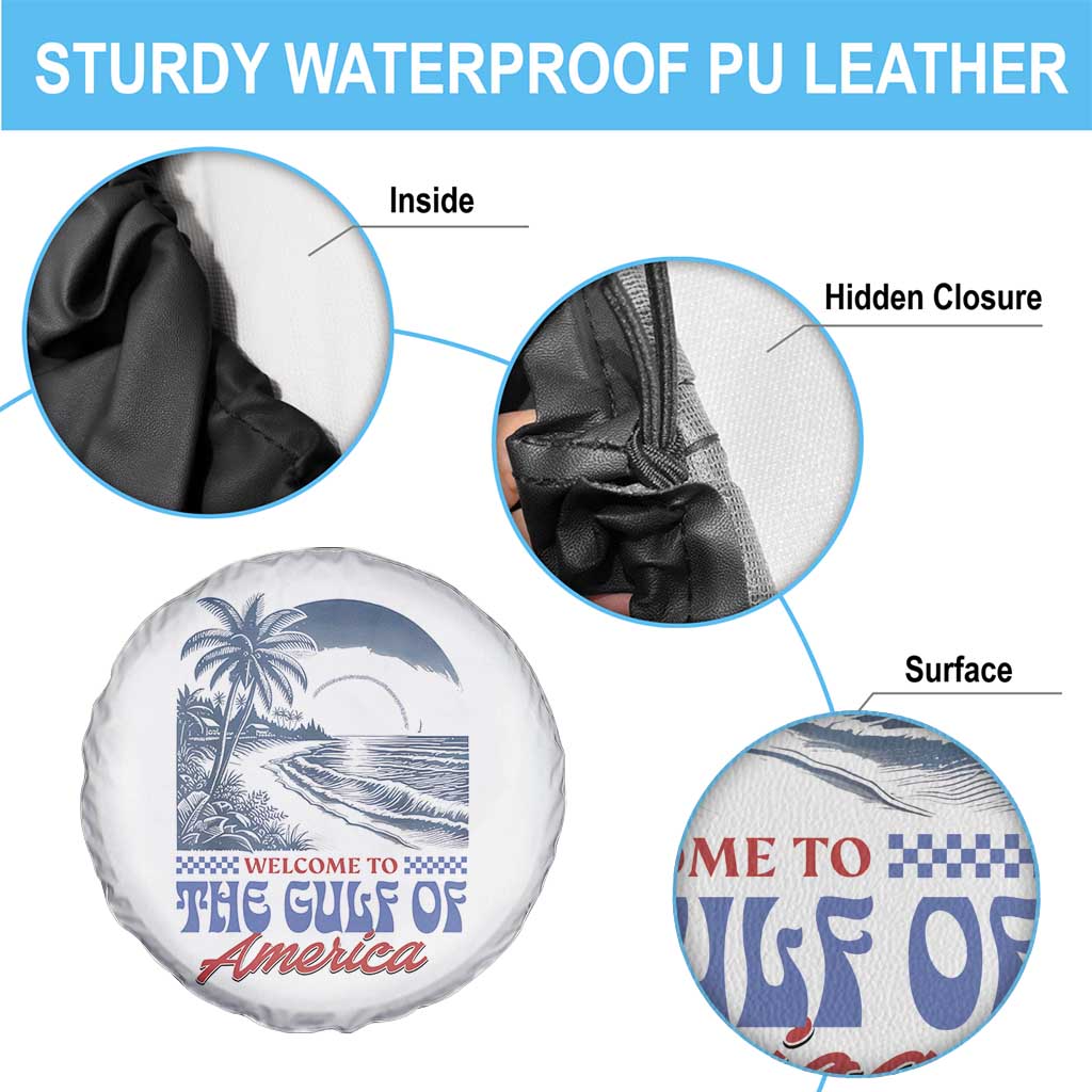 Welcome To America's Gulf Spare Tire Cover Retro Vintage Beach TS02 Print Your Wear