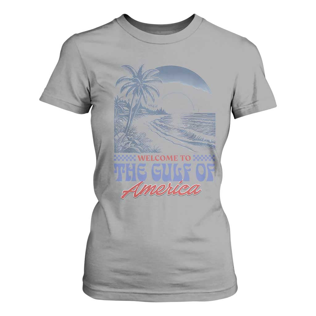 Welcome To America's Gulf T Shirt For Women Retro Vintage Beach TS02 Sport Gray Print Your Wear