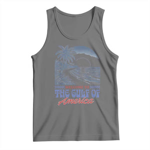 Welcome To America's Gulf Tank Top Retro Vintage Beach TS02 Black Heather Print Your Wear