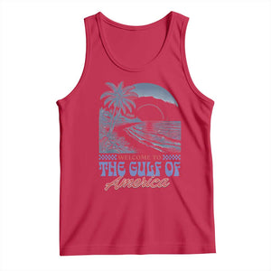Welcome To America's Gulf Tank Top Retro Vintage Beach TS02 Red Print Your Wear