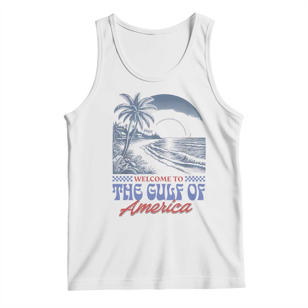 Welcome To America's Gulf Tank Top Retro Vintage Beach TS02 White Print Your Wear