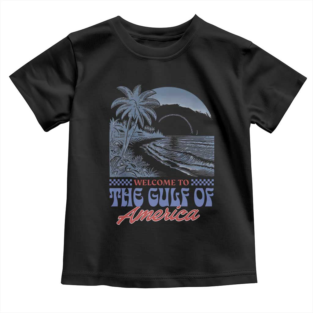 Welcome To America's Gulf Toddler T Shirt Retro Vintage Beach TS02 Black Print Your Wear