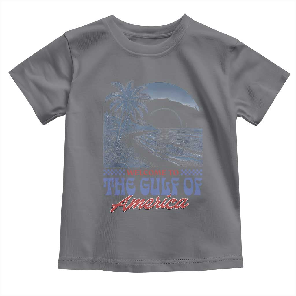 Welcome To America's Gulf Toddler T Shirt Retro Vintage Beach TS02 Charcoal Print Your Wear