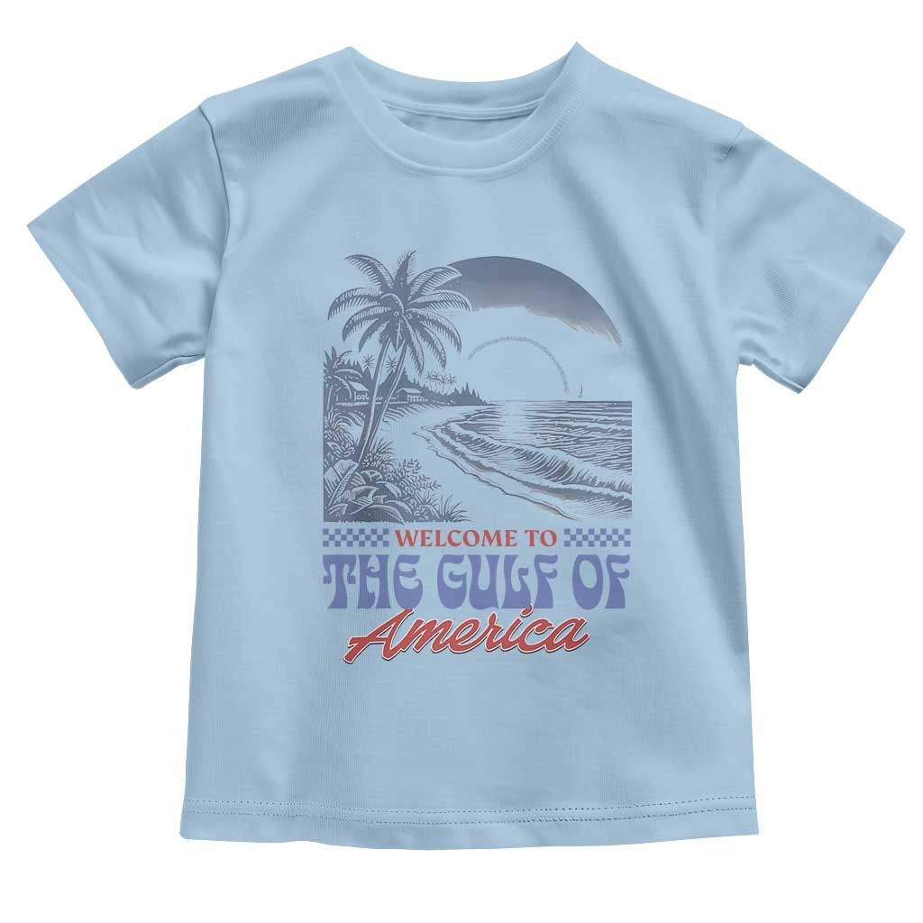 Welcome To America's Gulf Toddler T Shirt Retro Vintage Beach TS02 Light Blue Print Your Wear