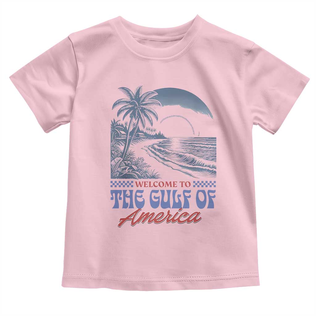 Welcome To America's Gulf Toddler T Shirt Retro Vintage Beach TS02 Light Pink Print Your Wear