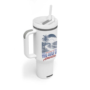Welcome To America's Gulf Tumbler With Handle Retro Vintage Beach TS02 Print Your Wear