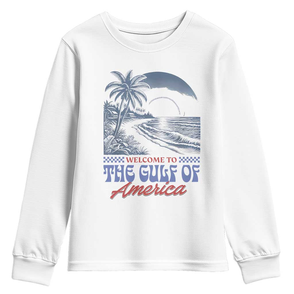 Welcome To America's Gulf Youth Sweatshirt Retro Vintage Beach TS02 White Print Your Wear