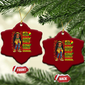 I Am Black Child Ceramic Ornament Locd Girl African American Pride Black History Month TS02 Print Your Wear