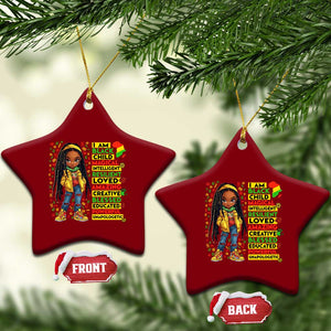 I Am Black Child Ceramic Ornament Locd Girl African American Pride Black History Month TS02 Print Your Wear
