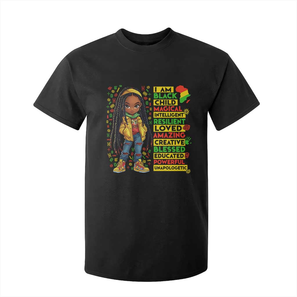 I Am Black Child T Shirt For Kid Locd Girl African American Pride Black History Month TS02 Black Print Your Wear
