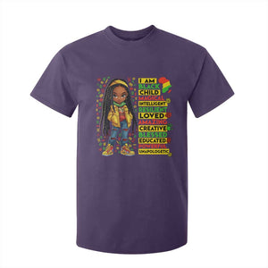 I Am Black Child T Shirt For Kid Locd Girl African American Pride Black History Month TS02 Purple Print Your Wear