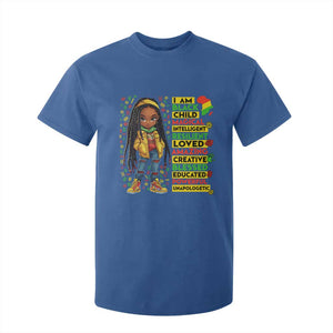 I Am Black Child T Shirt For Kid Locd Girl African American Pride Black History Month TS02 Royal Blue Print Your Wear