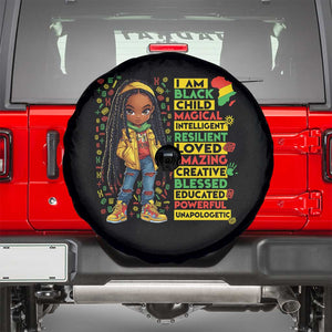 I Am Black Child Spare Tire Cover Locd Girl African American Pride Black History Month TS02 Black Print Your Wear