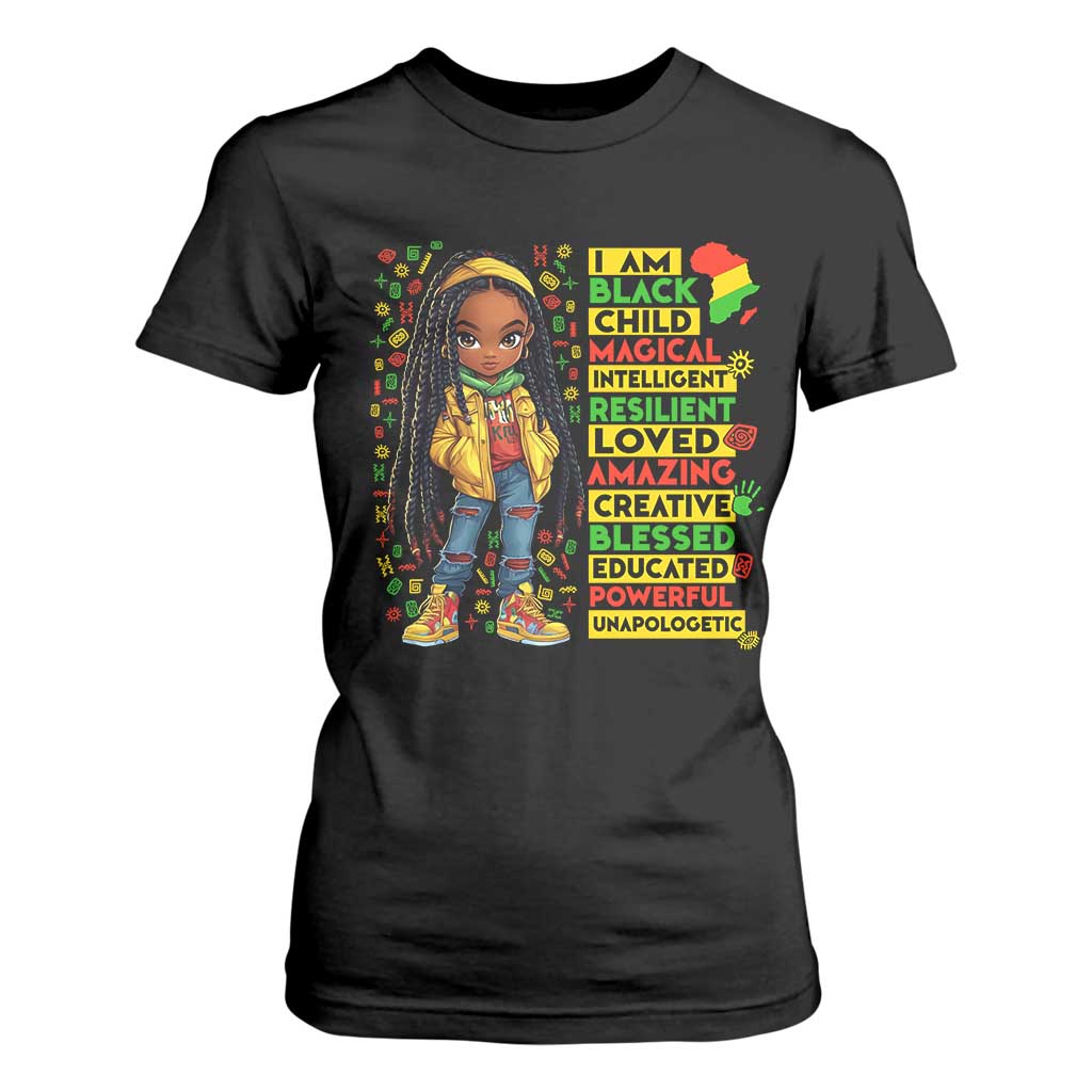 I Am Black Child T Shirt For Women Locd Girl African American Pride Black History Month TS02 Black Print Your Wear