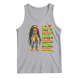 I Am Black Child Tank Top Locd Girl African American Pride Black History Month TS02 Athletic Heather Print Your Wear