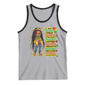 I Am Black Child Tank Top Locd Girl African American Pride Black History Month TS02 Athletic Heather Black Print Your Wear