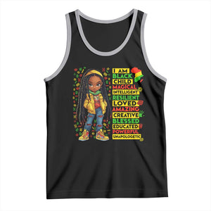 I Am Black Child Tank Top Locd Girl African American Pride Black History Month TS02 Black Athletic Heather Print Your Wear