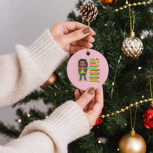 I Am Black Child Ceramic Ornament Locd Boy African American Pride Black History Month TS02 1pc Light Pink Print Your Wear
