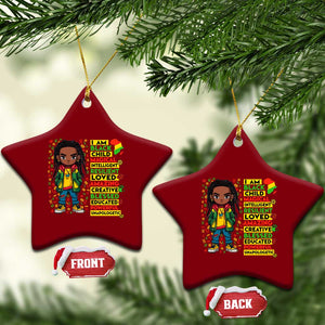 I Am Black Child Ceramic Ornament Locd Boy African American Pride Black History Month TS02 Print Your Wear