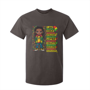 I Am Black Child T Shirt For Kid Locd Boy African American Pride Black History Month TS02 Dark Chocolate Print Your Wear