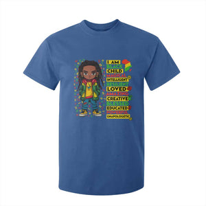 I Am Black Child T Shirt For Kid Locd Boy African American Pride Black History Month TS02 Royal Blue Print Your Wear