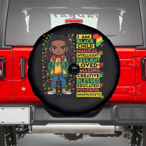 I Am Black Child Spare Tire Cover Locd Boy African American Pride Black History Month TS02 Black Print Your Wear